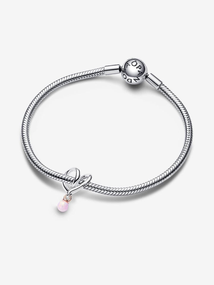 Pandora Tweekleurig Gedraaid Hartbedel 783242C01