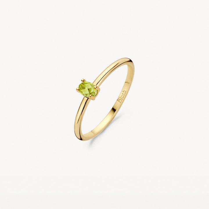 14k Geelgouden ring met Groene Peridot 1204YGP