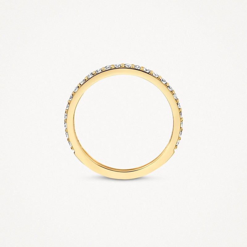 14 kt ring met pavé-zetting zirkonia's 1244YZI maat 50