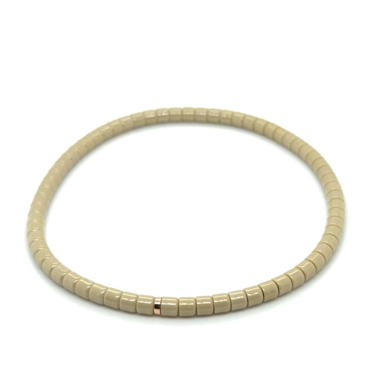 Orotech 18 kt Armband B17-13TR Taupe polish rose goud