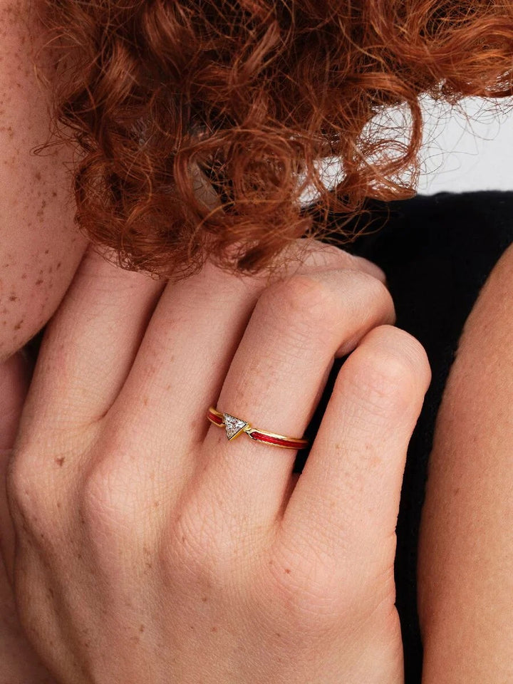 Pandora Marvel Iron Man Ring 164211C01 Verguld met Zirkonia