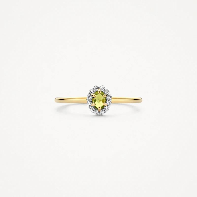 14k Geelgouden ring met Peridot 1258YGP