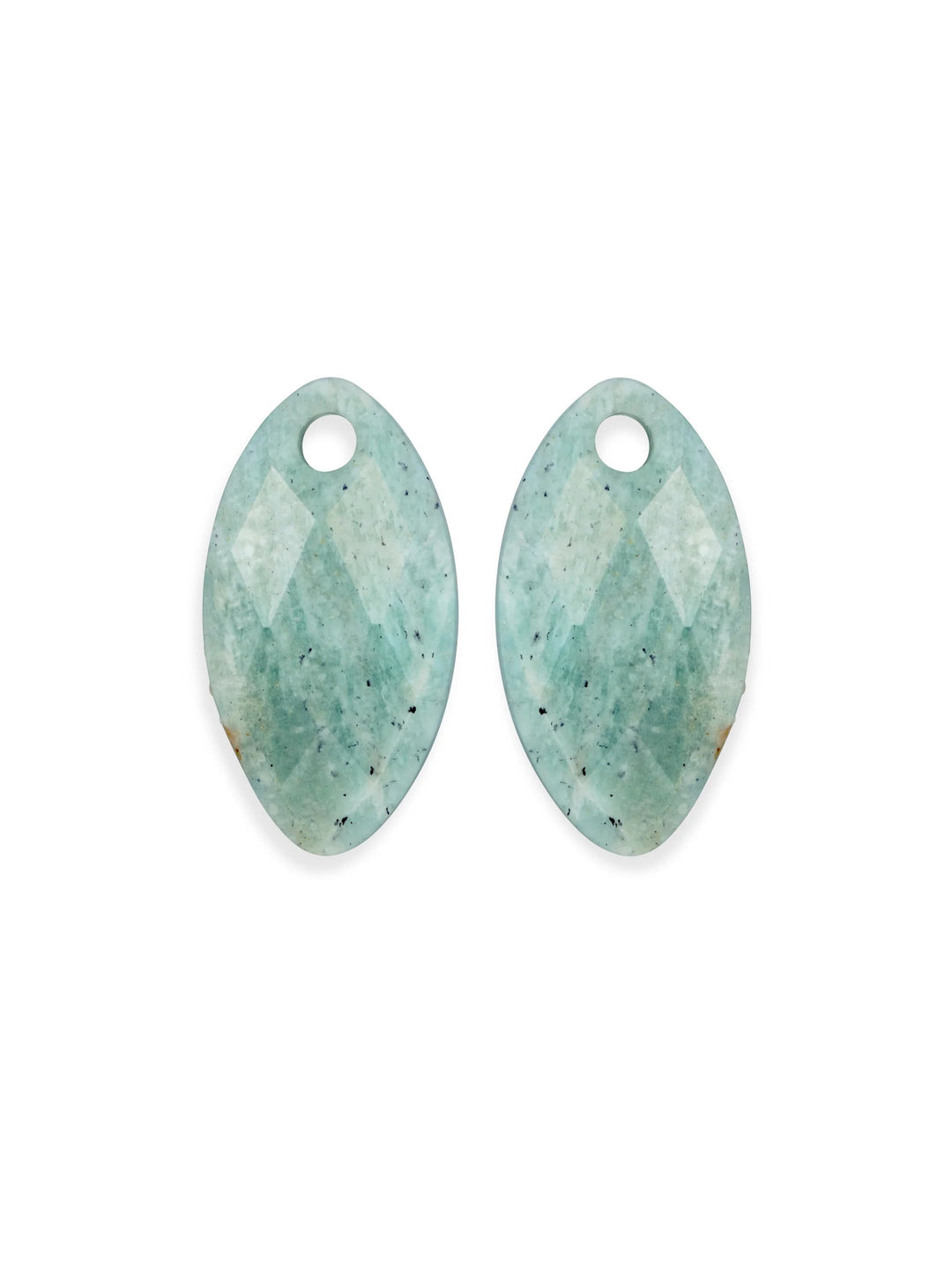 Earstones | Leaf - Rich Green Amazonite EAGEM57-FCLF-S