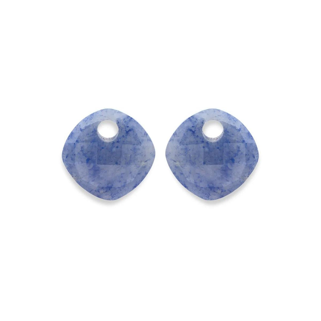 Earstones | Cushion Cut Blue Aventurine EAGEM37-CC