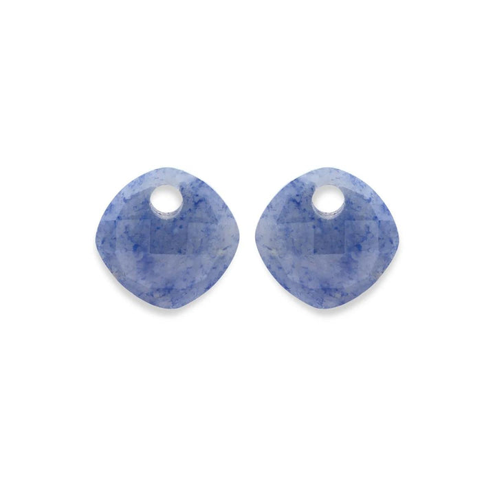 Earstones | Cushion Cut Blue Aventurine EAGEM37-CC