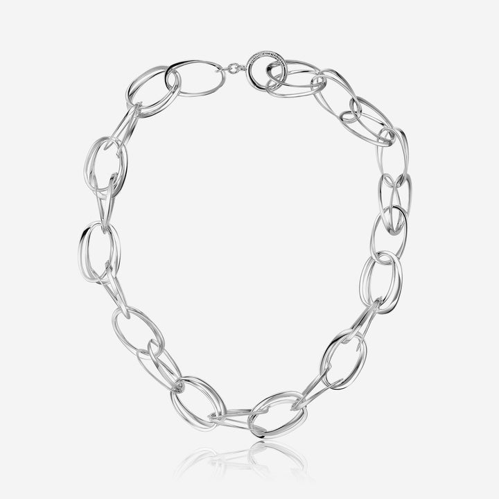 Pianegonda Scripta Collier – Zilveren Schakelketting 55 cm