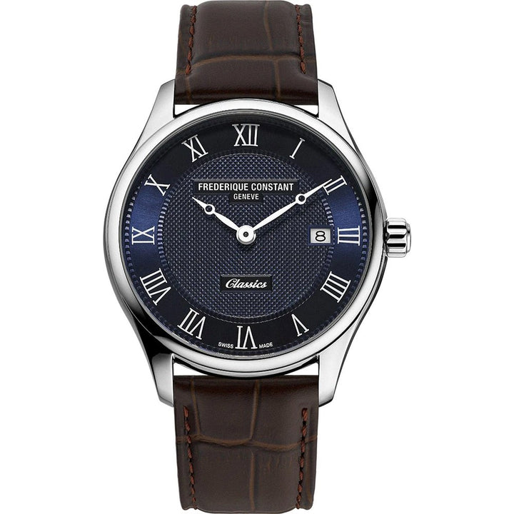 Frederique Constant Classics Quartz Date FC-220N5B6 – 40 mm Stalen Herenhorloge