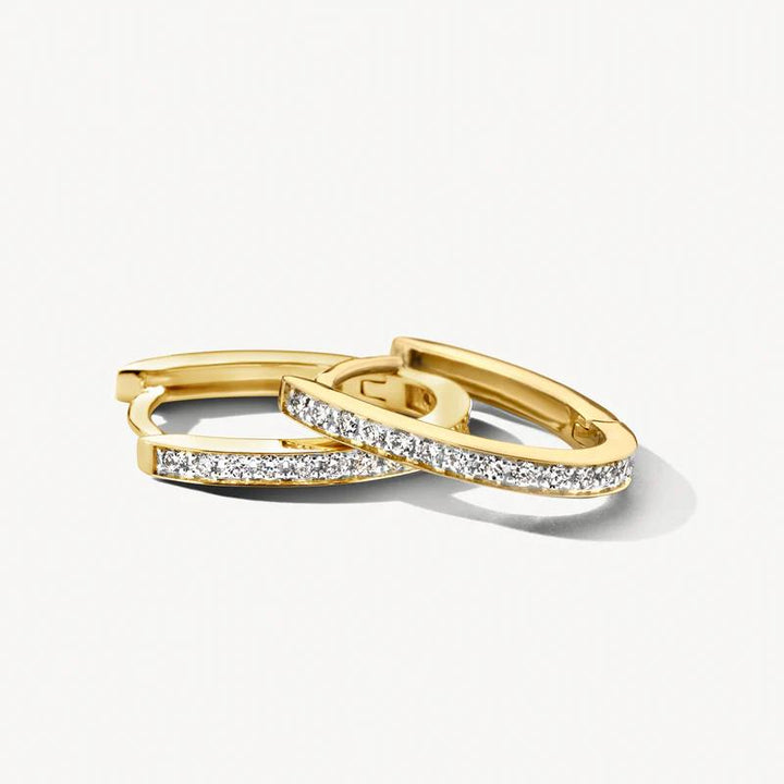 Oorringen 7622YDI- 14k Geel en Witgoud met Diamant