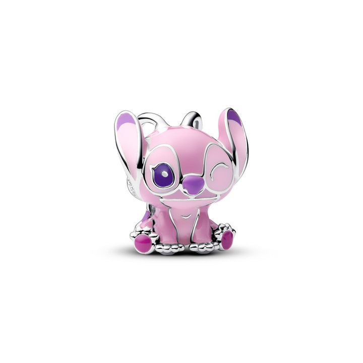 PANDORA 793739C01 Disney Angel sterling silver charm with purple and pink enamel