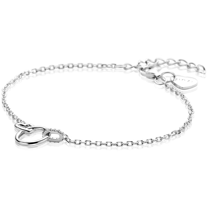 ZINZI zilveren armband verbonden hart & rond ZIA2811