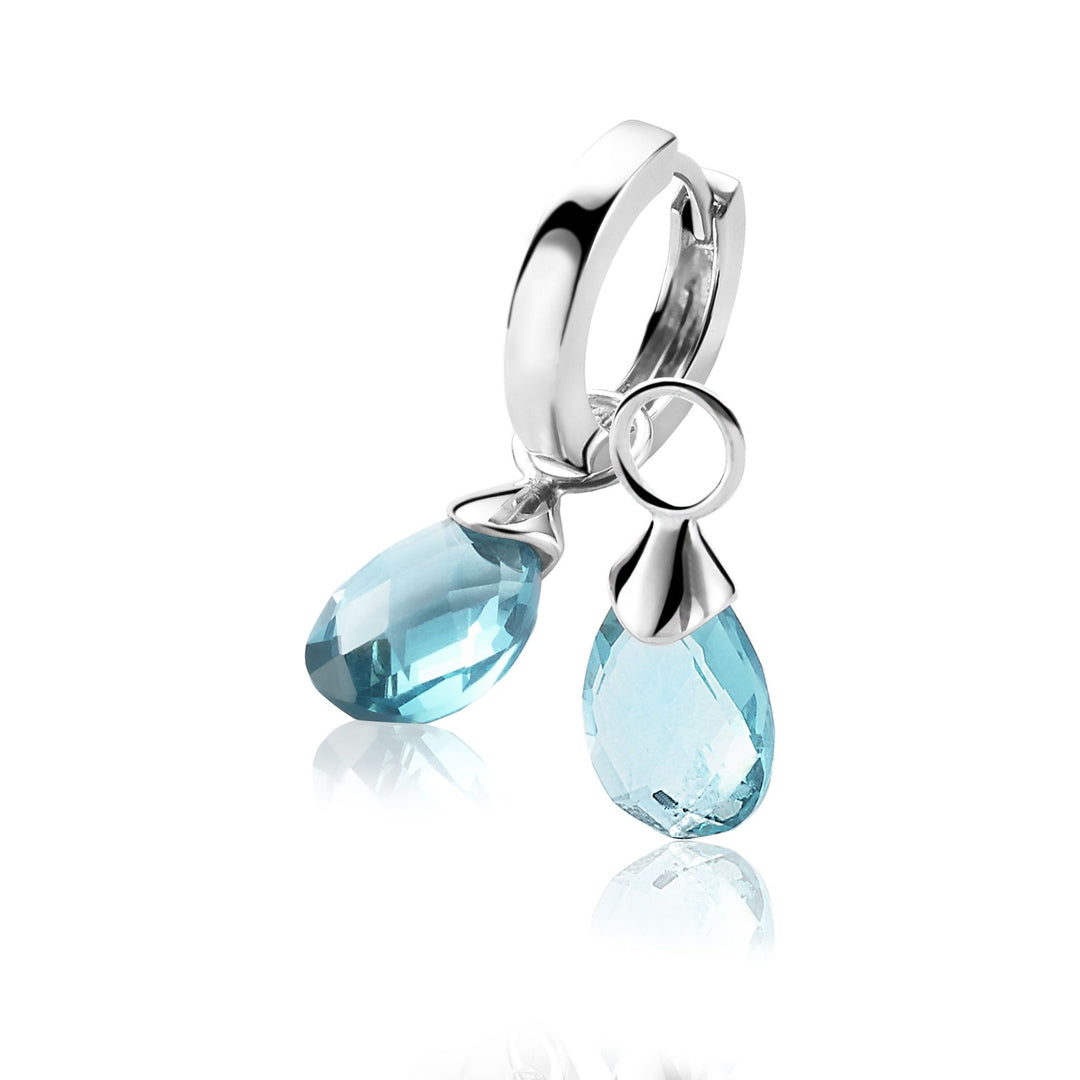 ZINZI Zilveren Oorbedels Turquoise – ZICH1171T