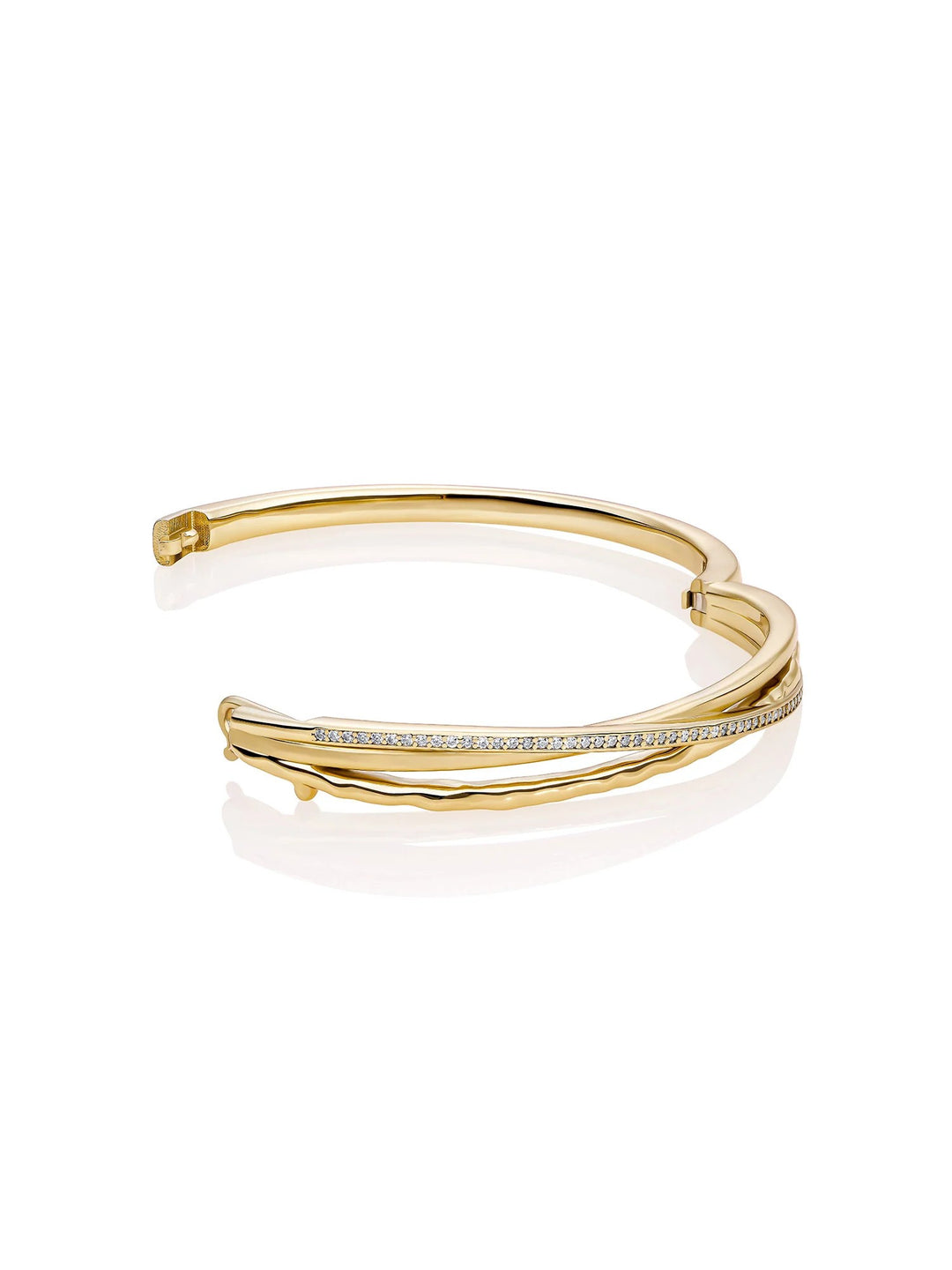 Sparkling Jewels Uneven Bangle Armband Gold Plated – SB-BAG-02-018