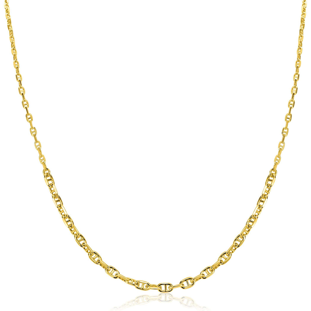 ZINZI goldplated ketting met aflopende marineschakels – ZIC2762G