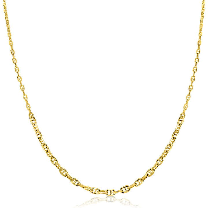 ZINZI goldplated ketting met aflopende marineschakels – ZIC2762G