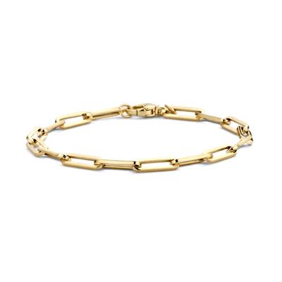 Blush paperclip-armband 14k Geelgoud