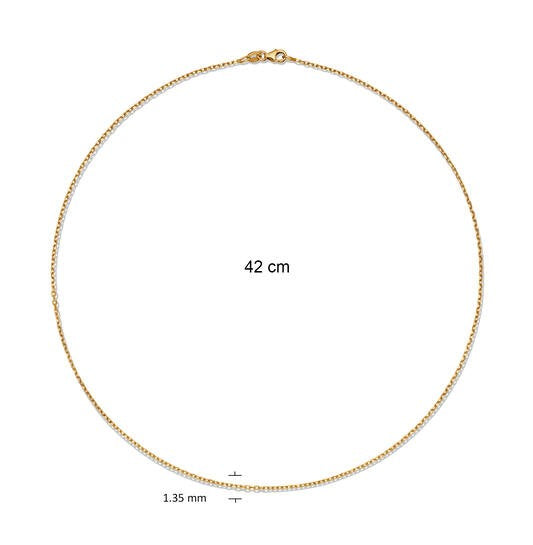 14 kt goud collier Anker 1.35mm 42cm 201.2842