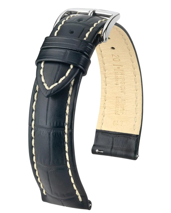 HIRSCH MODENA L BLACK CALF 22/20MM