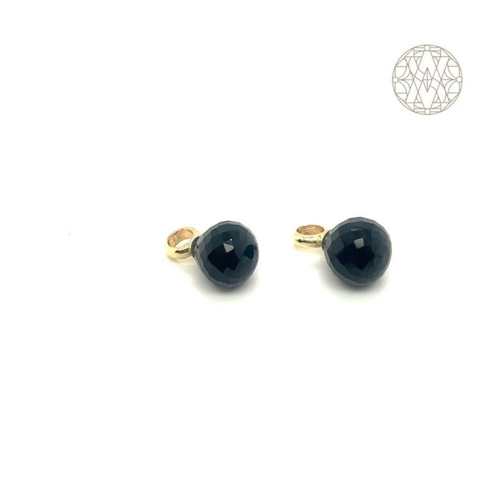 14 kt oohangers druppel onyx JVSO004ONYX