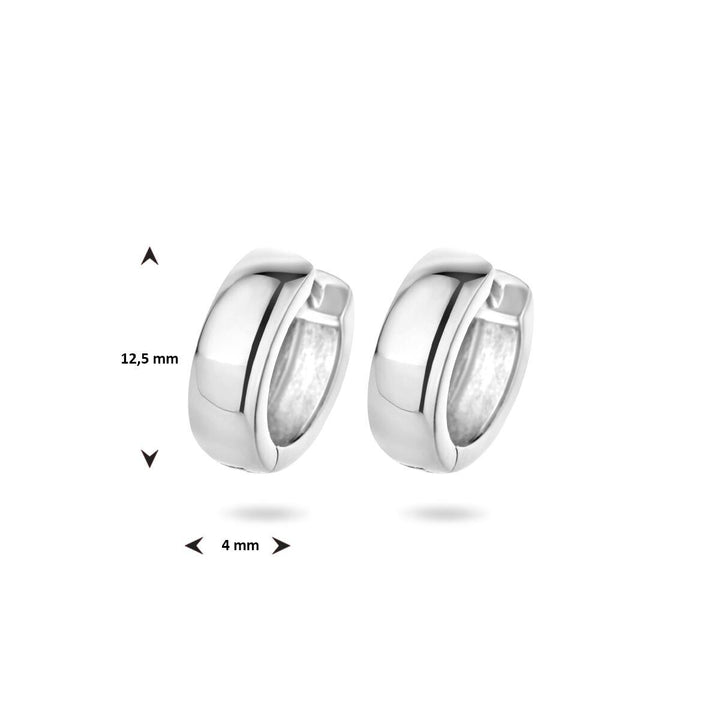zilveren klap oorringen 4 mm breed