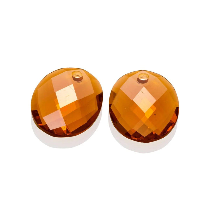 Earstones | Large Oval - Citrine Quartz EAGEM38-RO