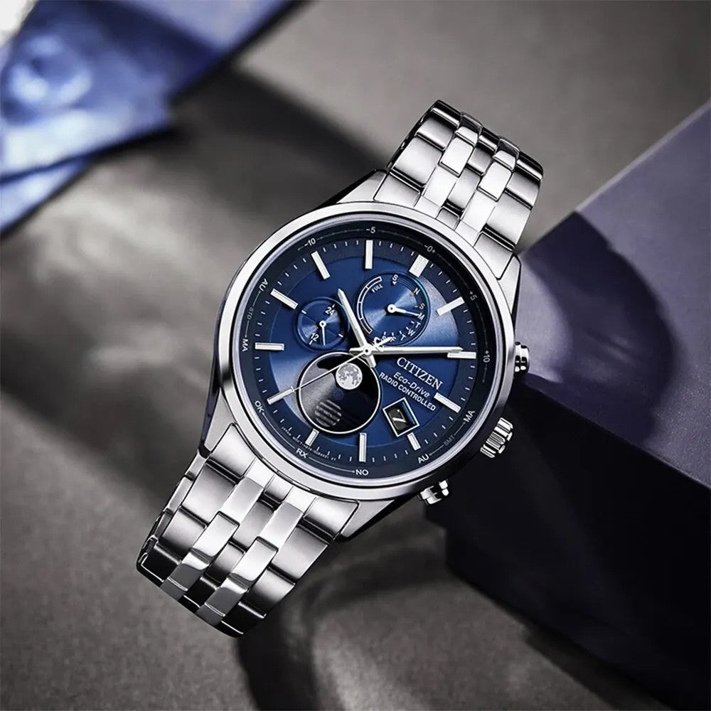 Citizen Radio Controlled Moonphase BY1030-50L Solar heren horloge 42 mm