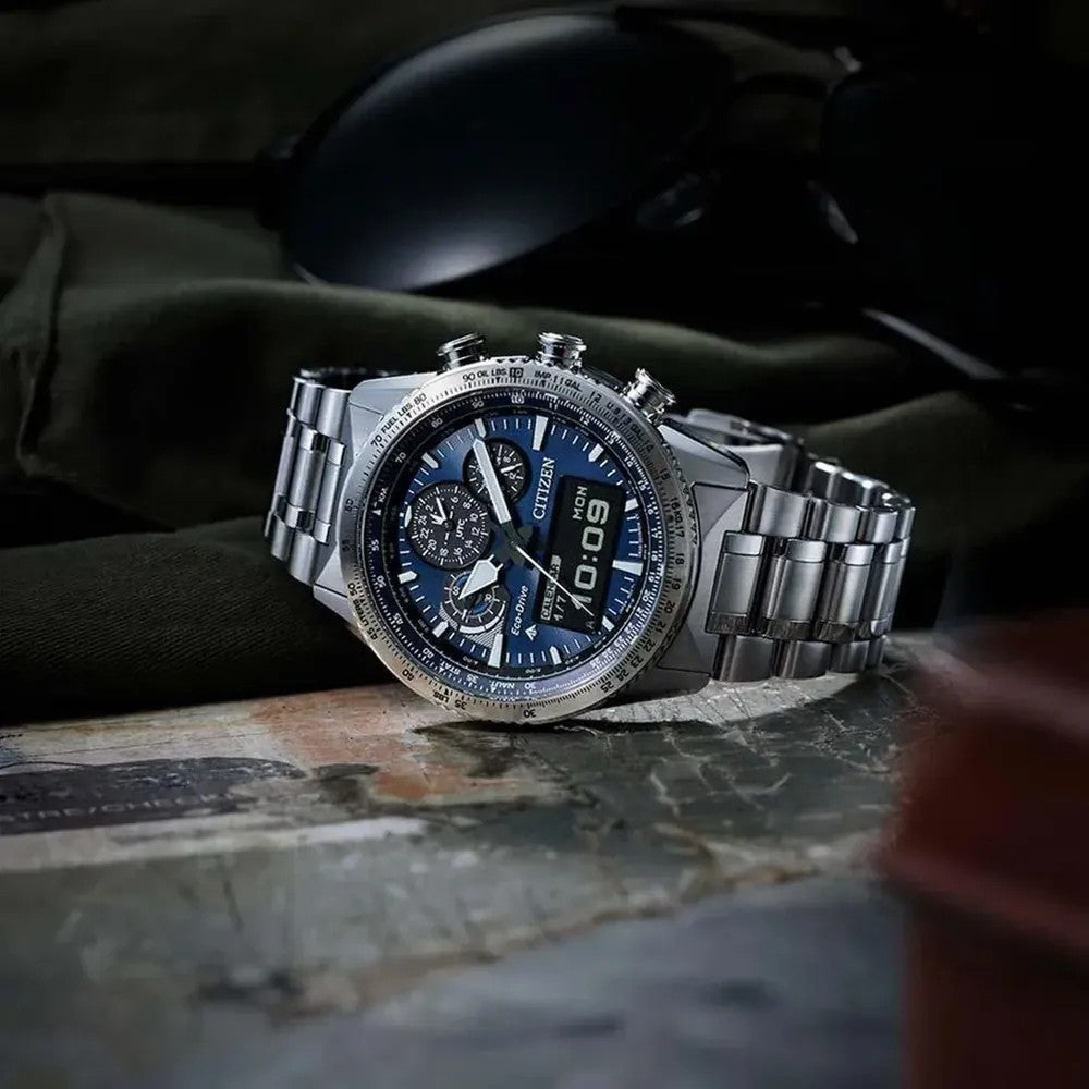 Citizen Promaster Sky JV3006-50L Solar Ana-Digi Chronograaf  herenhorloge 43 mm