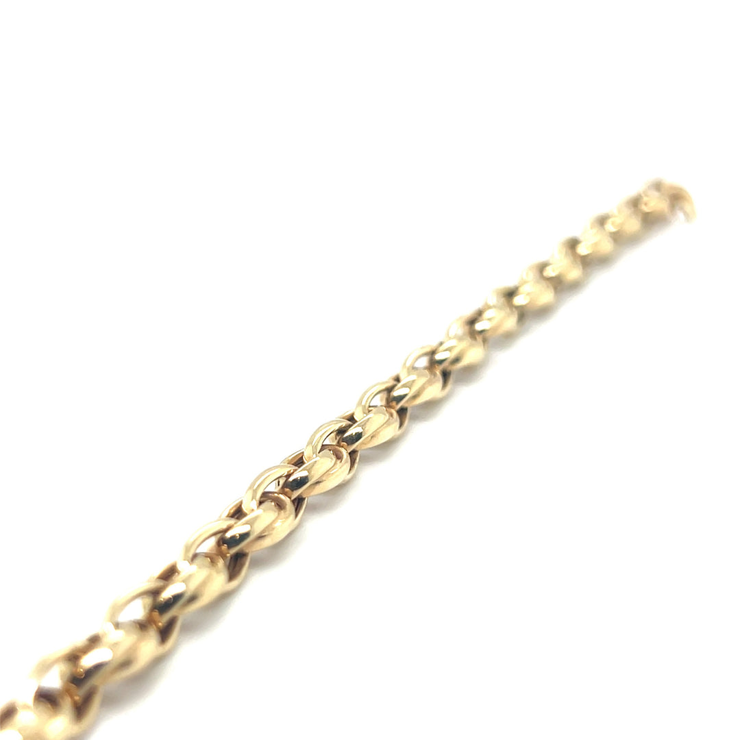 **14 Karaat Geelgouden Armband – Ovale Dubbele Schakel 20 cm x 6 mm**