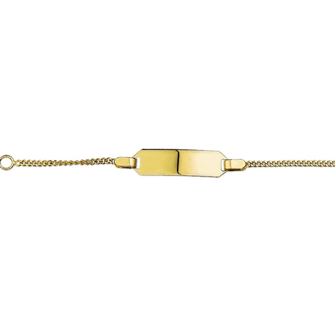 14 kt graveerarmband 13-15 cm
