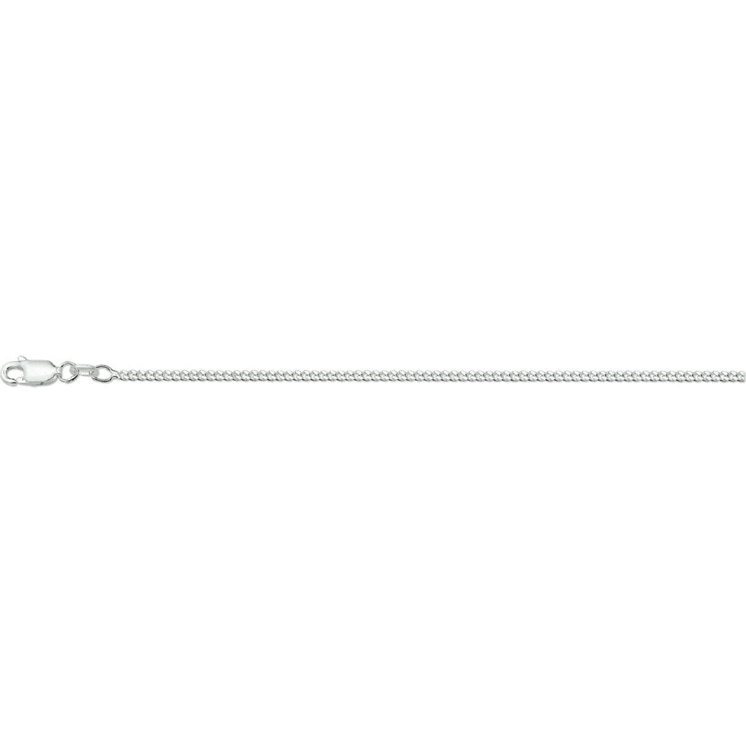 Zilveren collier gourmette 4 2,1mm 80 cm