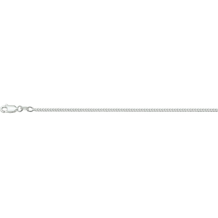 Zilveren collier gourmette 4 2,1mm 80 cm