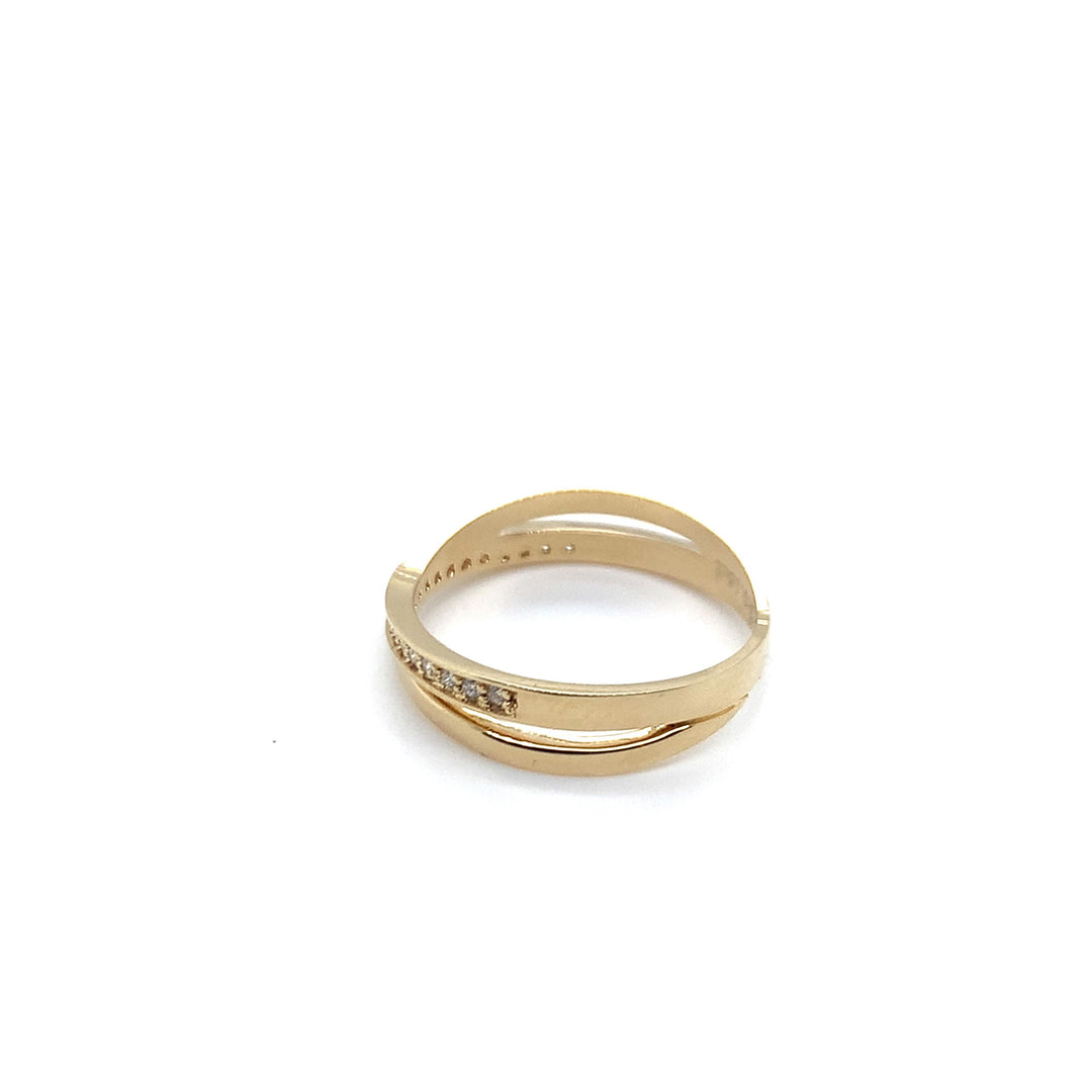 14K RING GG DIA WE-SI 19- 0,16 CRT TRI062-G