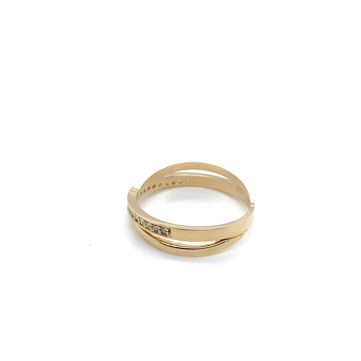 14K RING GG DIA WE-SI 19- 0,16 CRT TRI062-G