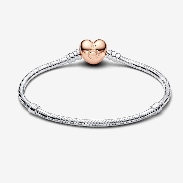 Pandora Moments Heart & Snake Chain Bracelet 580719-21