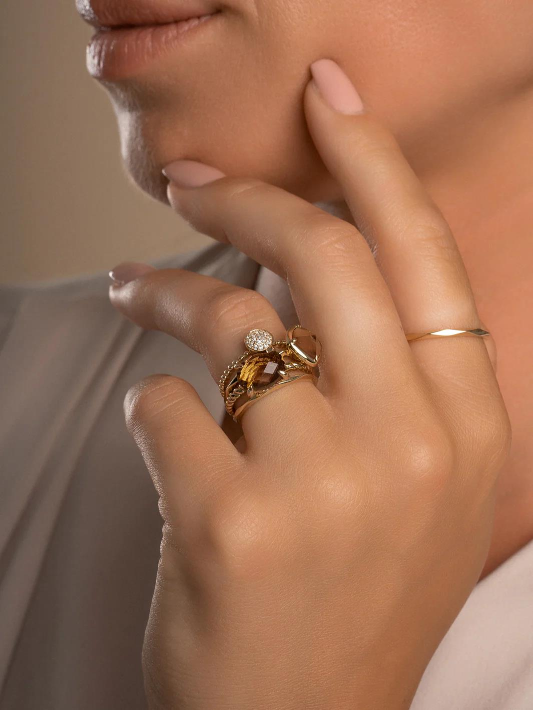 Twist Ring Moonstone | 9 karaat SRIG05-54