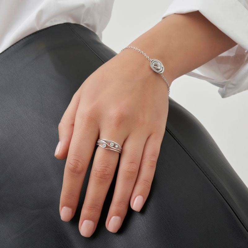 Annamaria Cammilli Ring Dune 18k Beige goud met diamant GAN2662N