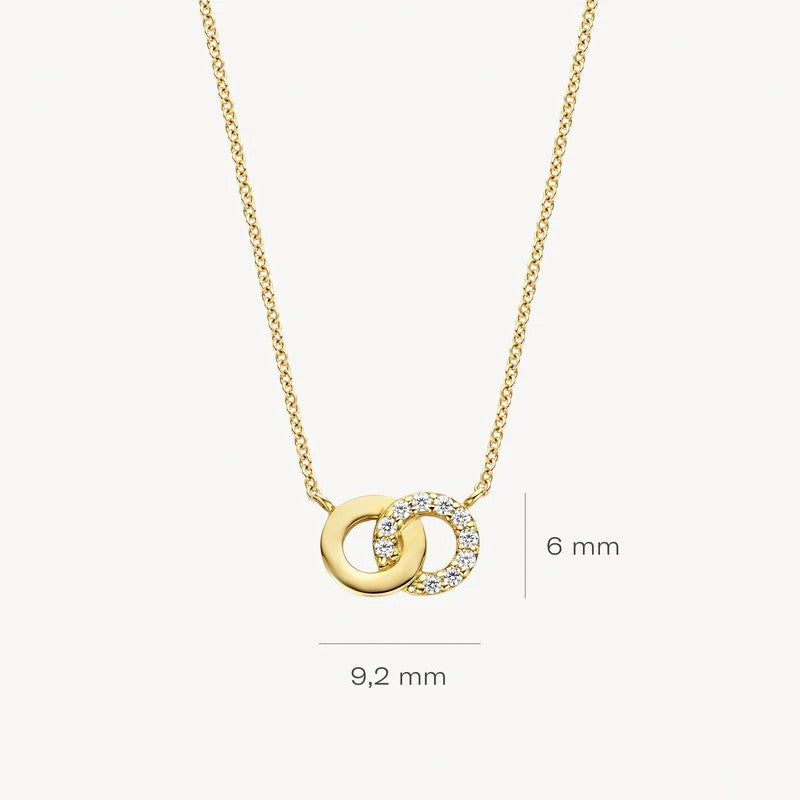 Collier 3126YZI - 14k Geelgoud met zirkonia