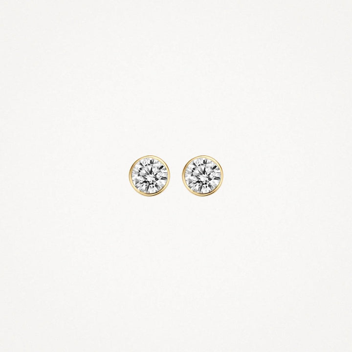 Oorknoppen 7258YZI - 14k Geelgoud met zirkonia