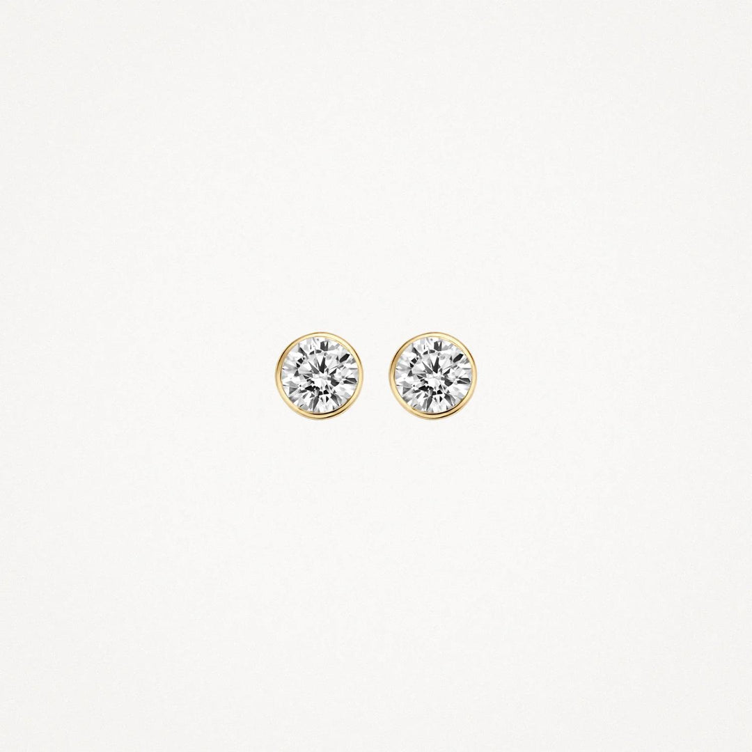 Oorknoppen 7258YZI - 14k Geelgoud met zirkonia