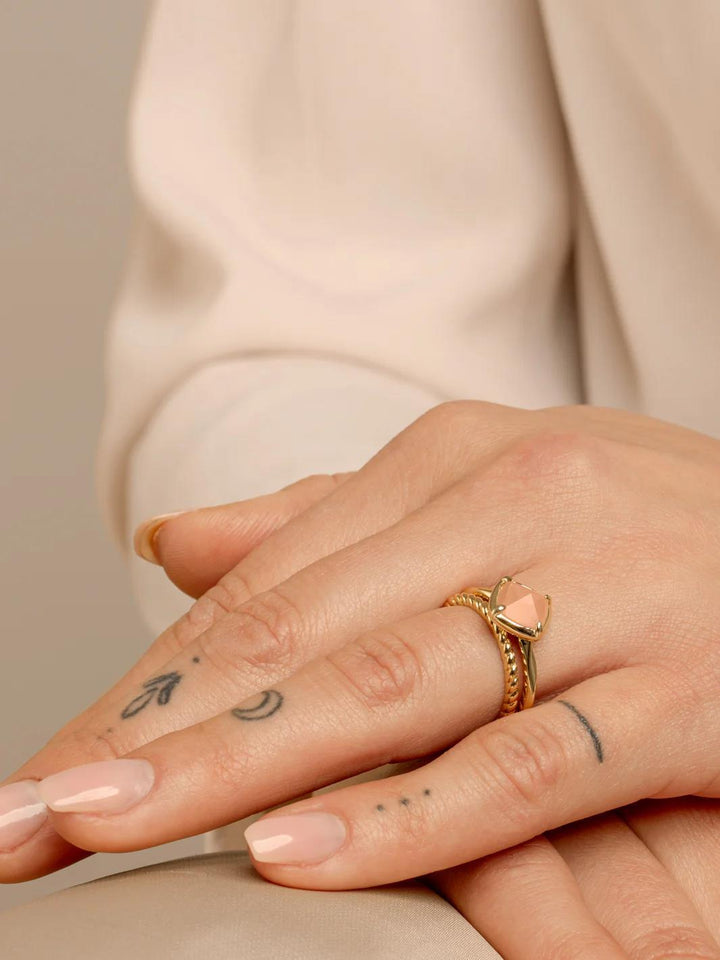 Edge Ring Sunstone | 9 karaat SRIG01-G58-54