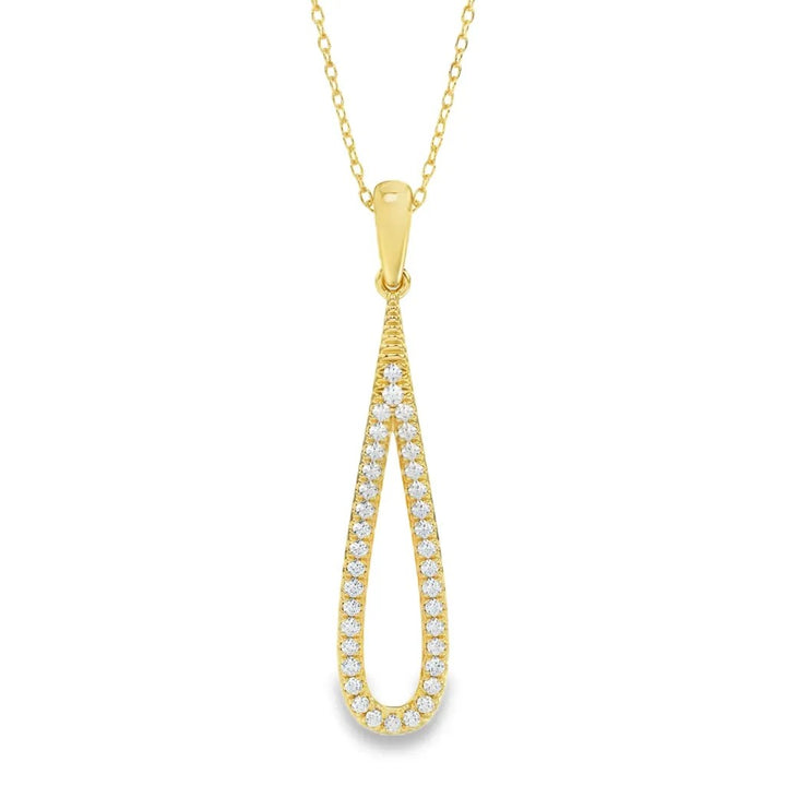 14 karaat geelgouden hanger met 0,16 ct lab grown diamant – GHL2460