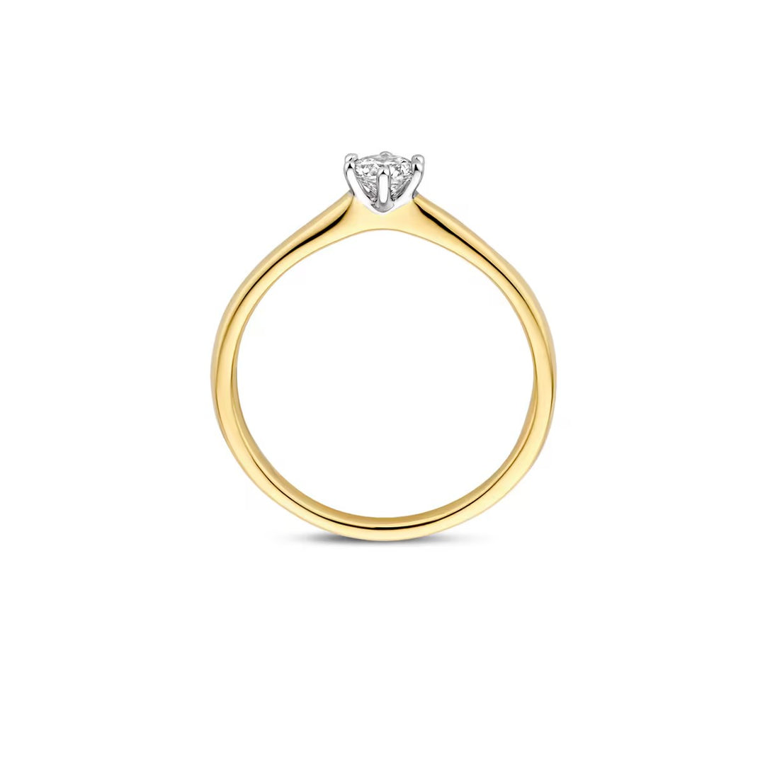 Blush Lab Diamonds ring van geelgoud met diamant LG1037B