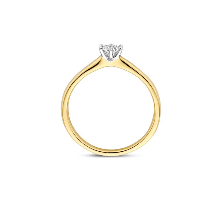 Blush Lab Diamonds ring van geelgoud met diamant LG1037B