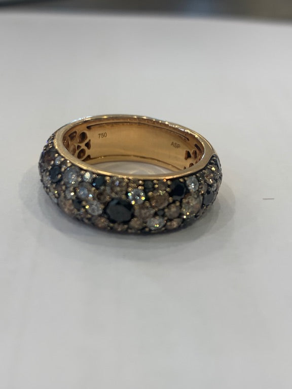 18 kt ring diverse diamant 2,44 ct