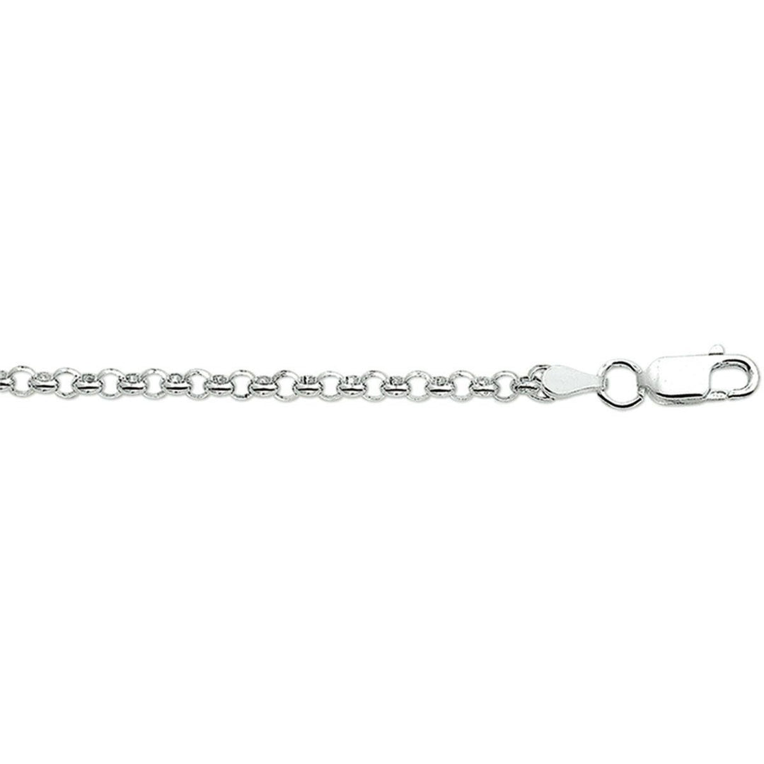 Zilveren jasseron collier 3,0 mm 70 cm