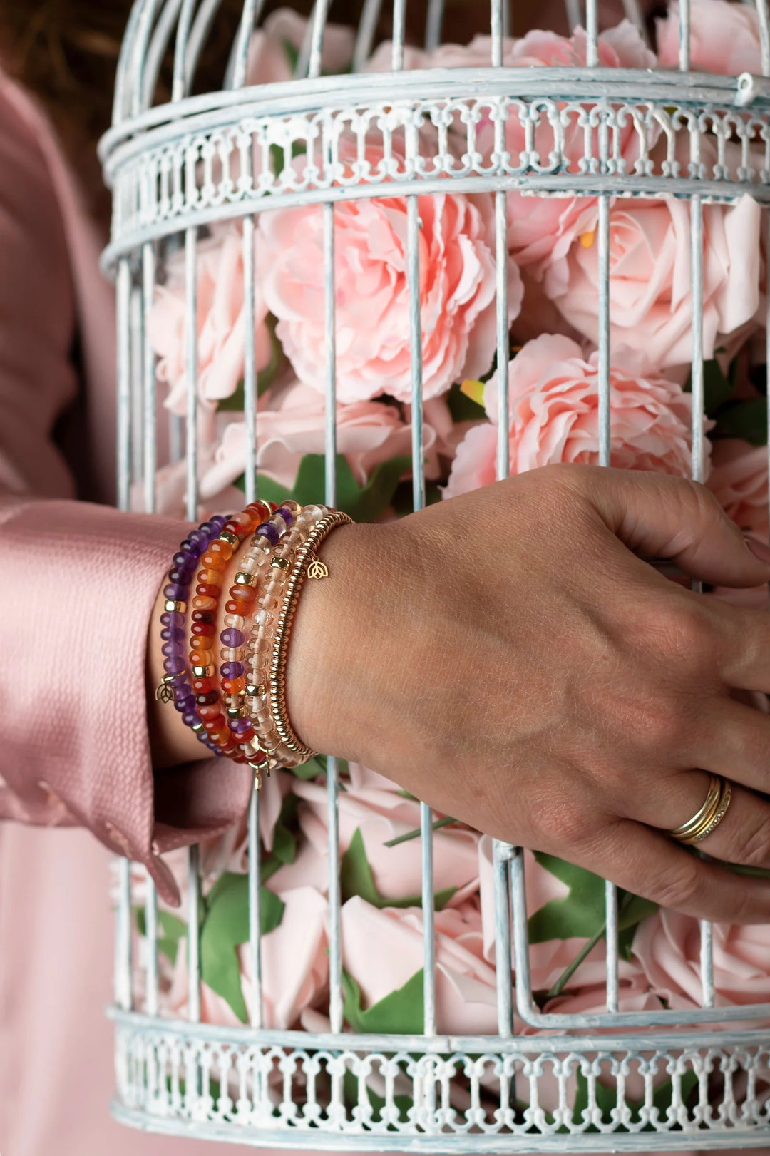 Y&amp;G edelstenen armband | Amethyst &amp; 14k goud