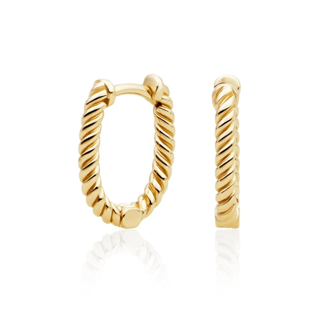 Sparkling Jewels EAG21 Twist creolen goudkleurig 15 x 12 mm