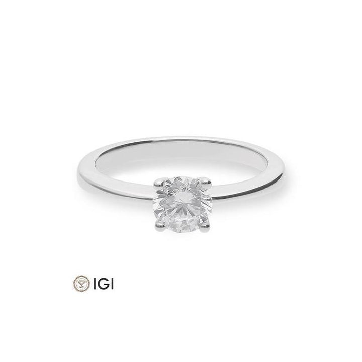 14 kt solitair ring 1.00ct G/Vsi