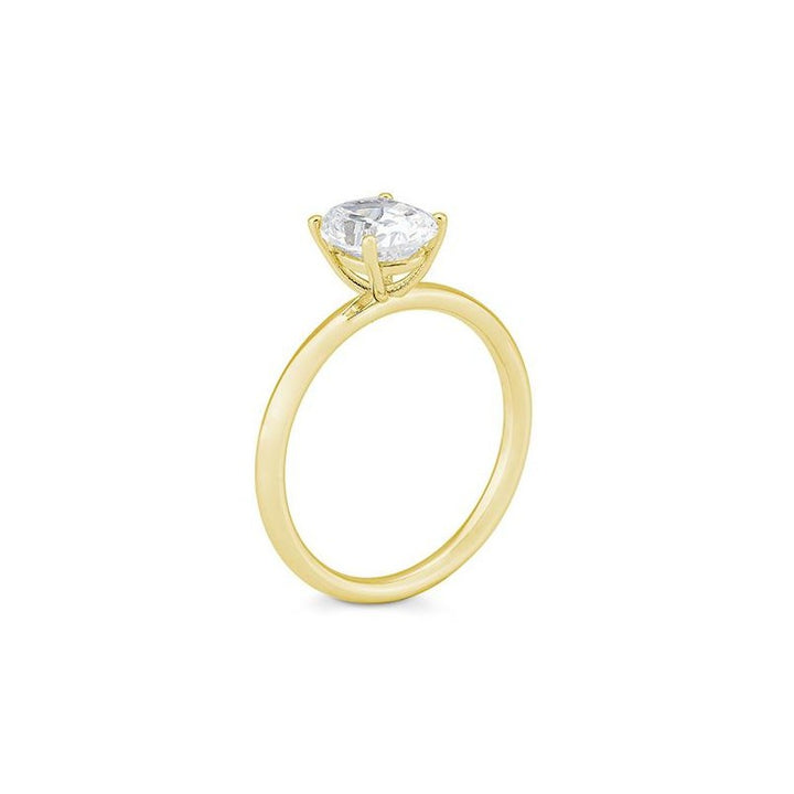 14 kt ring Solitair oval GIA 1.50 Ct