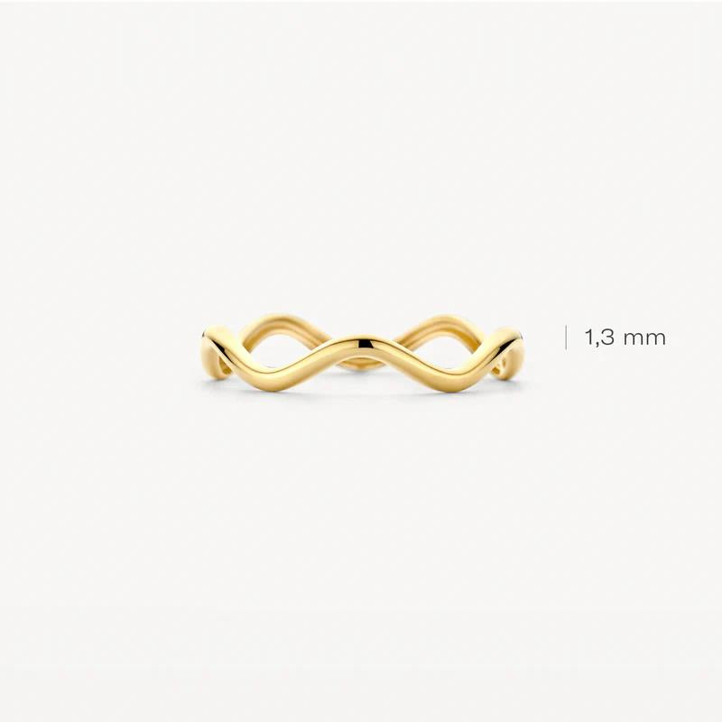 14k Blush Jewels geelgouden Ring 1261YGO – Golvend Design