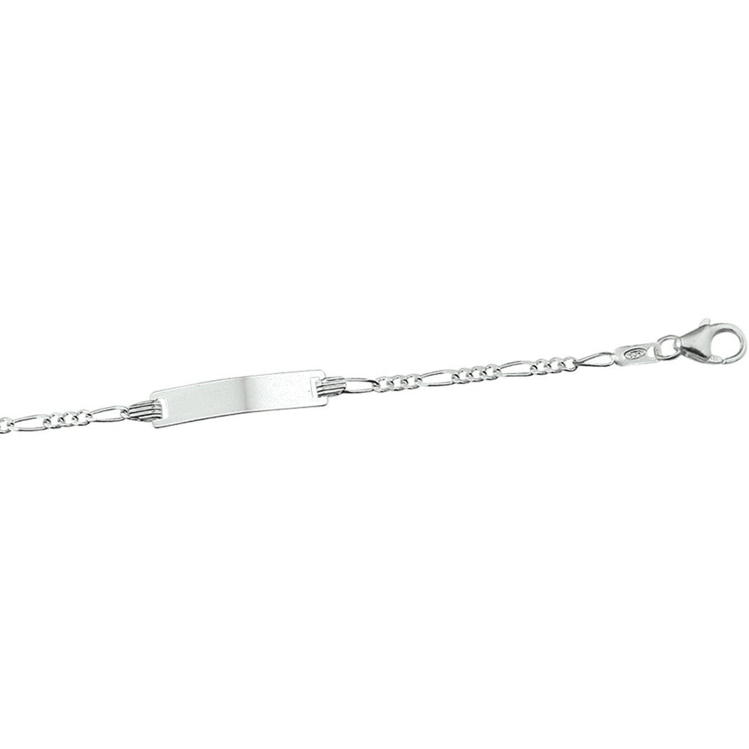 graveerarmband figaro plaat 4,2 mm 9 - 11 cm